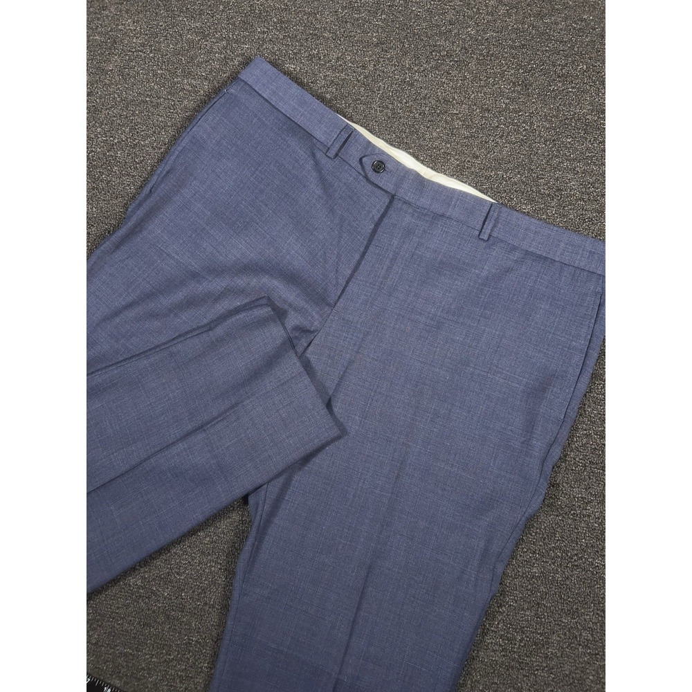 Brooks Brothers Dress Pants Men's 40x30 (Fits 42x29) Blue Plaid Wool Classic